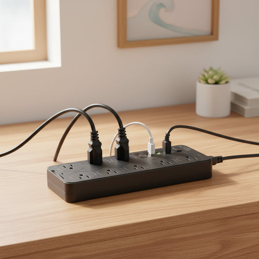 Multicontacto 8 Salidas con 3 USB y USB-C