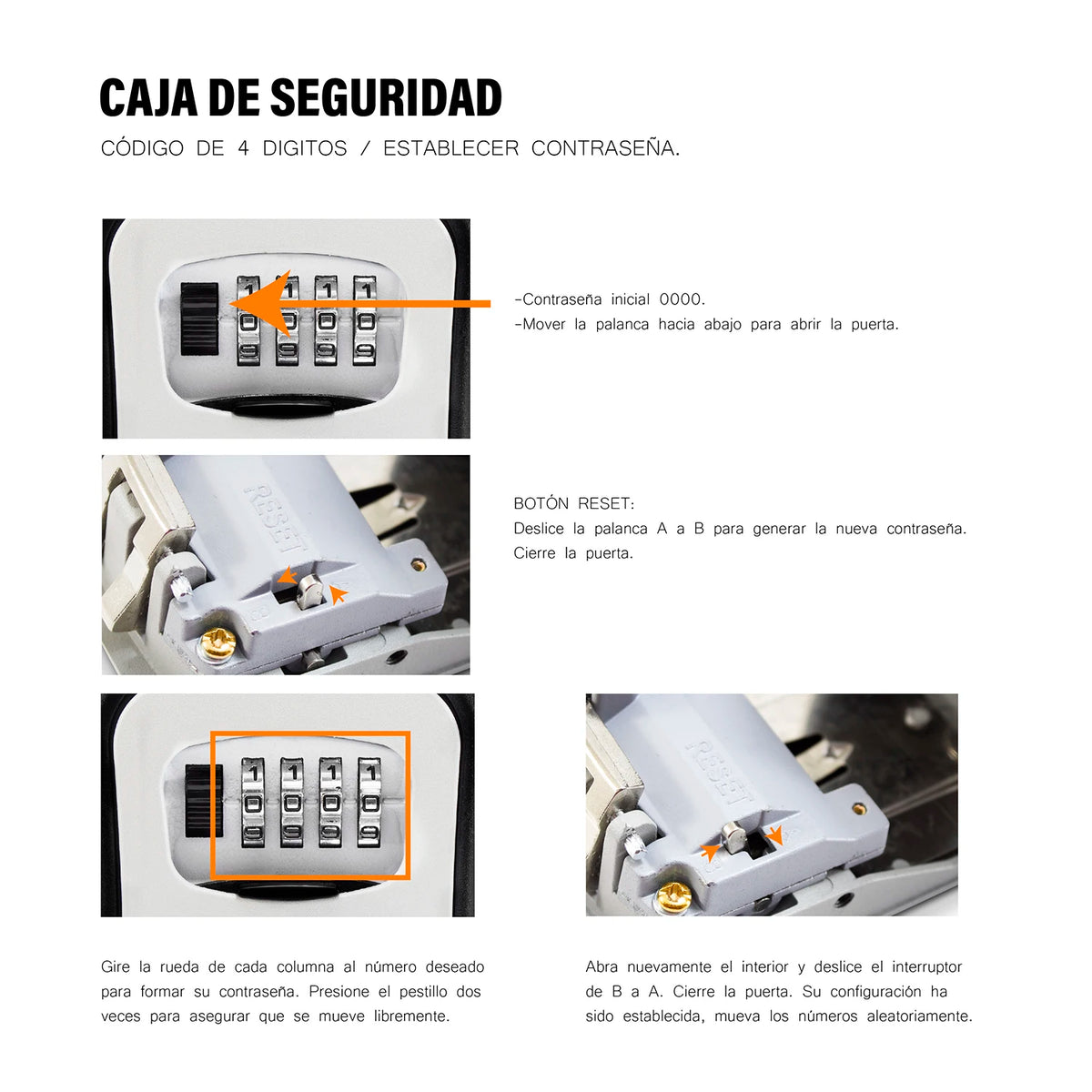 Caja Portallaves de Pared para Acceso Autónomo de Huéspedes