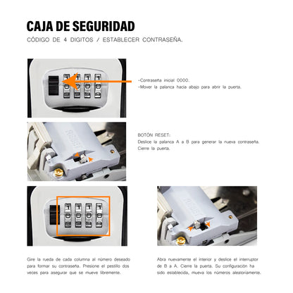 Caja Portallaves de Pared para Acceso Autónomo de Huéspedes