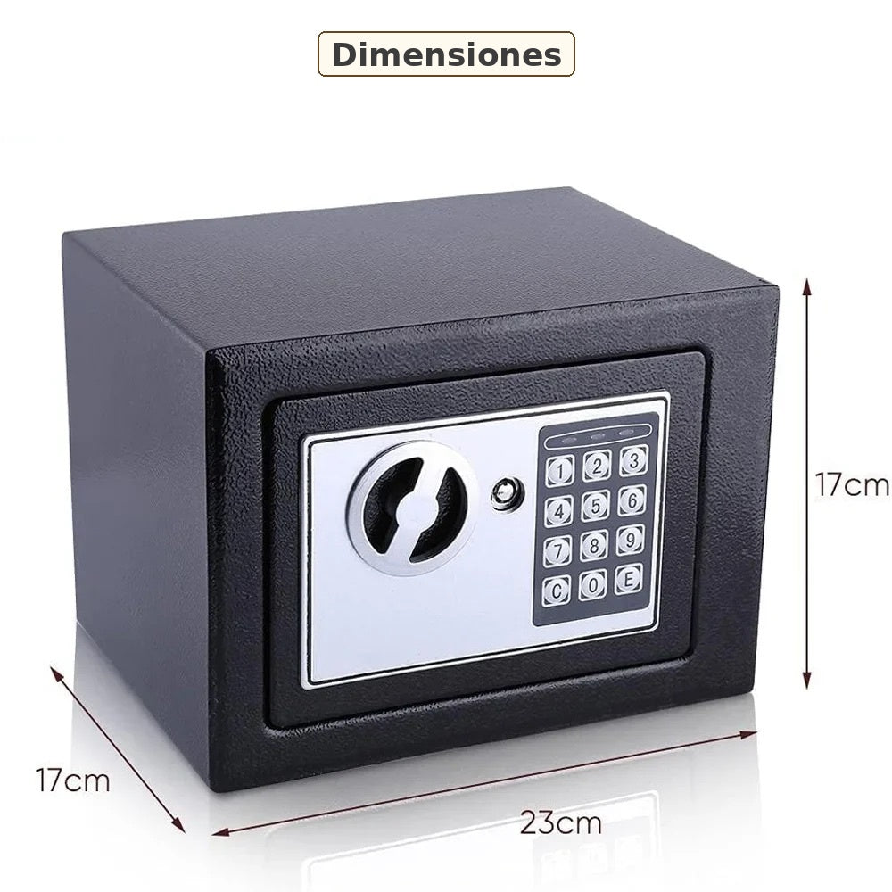 Caja Fuerte Digital Compacta con Teclado y Llaves de Emergencia