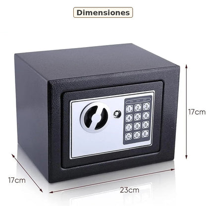 Caja Fuerte Digital Compacta con Teclado y Llaves de Emergencia