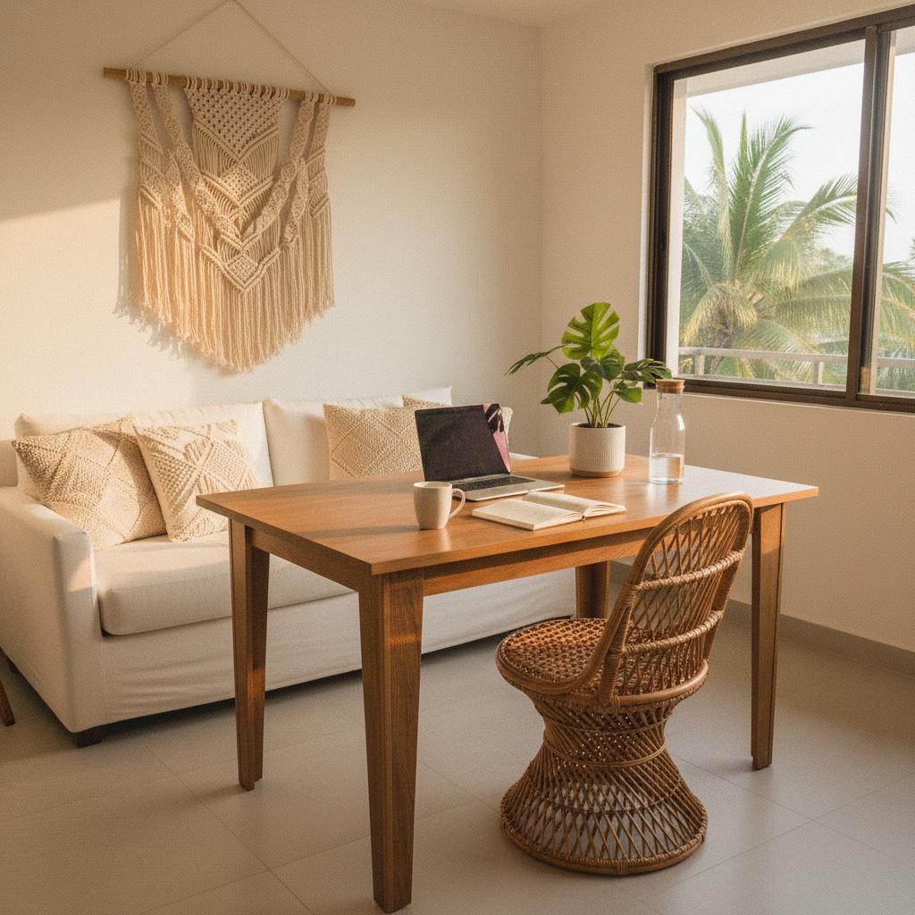 Mesa de Comedor Rectangular Madera Café | 6 Personas