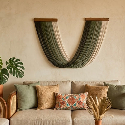 Tapiz Mural Bohemio con Flecos – Arte Colgante de Pared 200cm