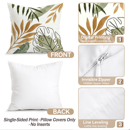 Set de 4 Fundas de Cojín Jardín Tropical
