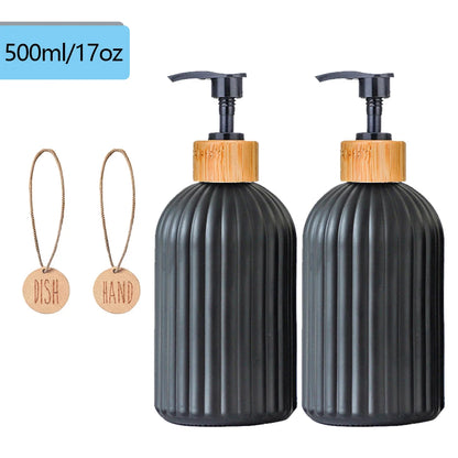 Set de 2 Dispensadores de Jabón Negro Mate