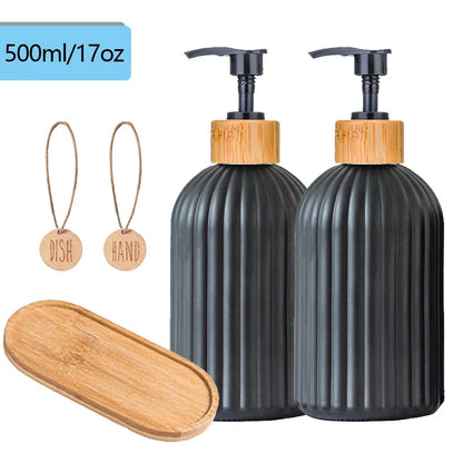 Set de 2 Dispensadores de Jabón Negro Mate